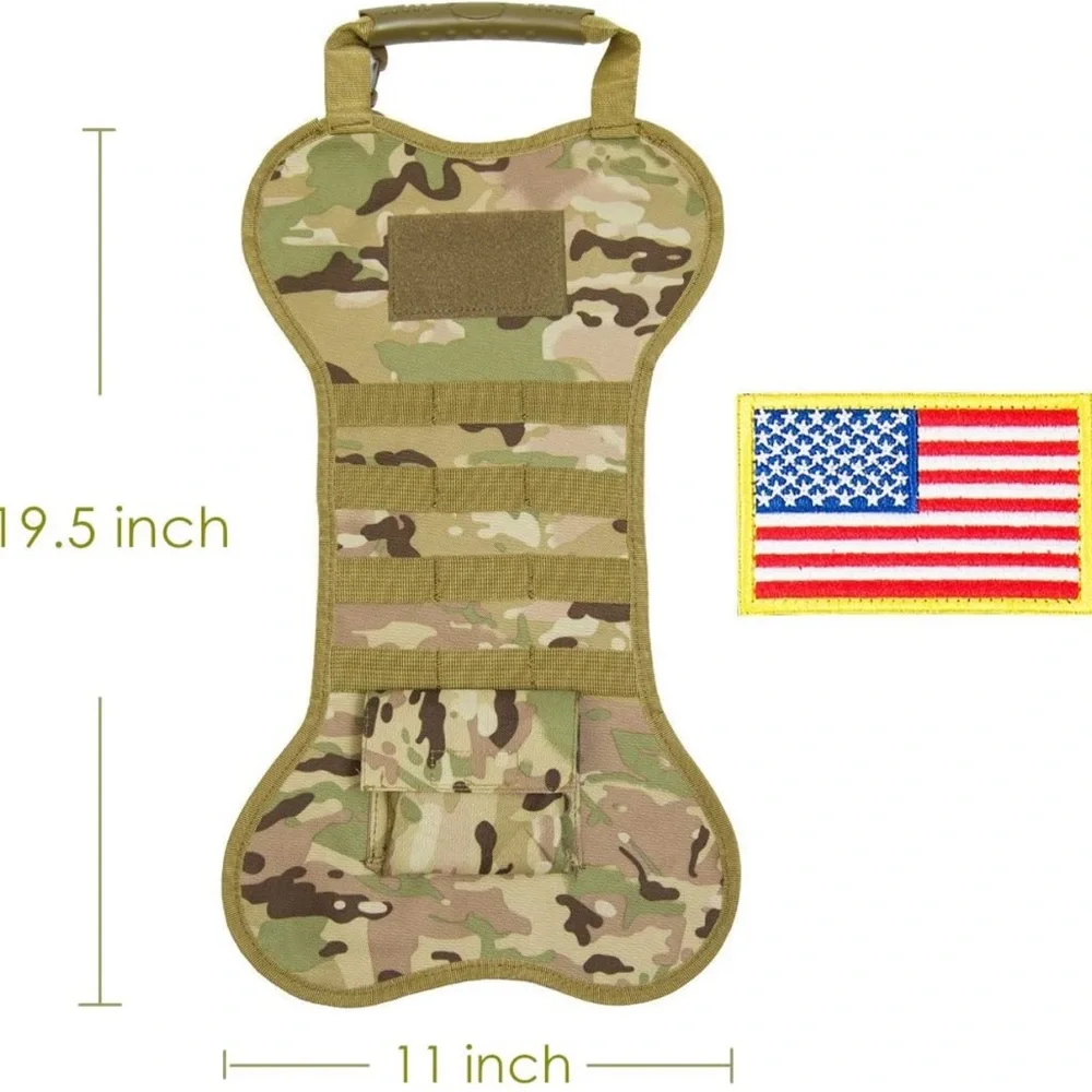 Speed Track *NEW* Pet Tactical Dog Bone Shaped Camo Christmas Stocking - Picture 4 of 13